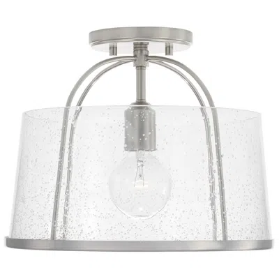 Capital Lighting Homeplace Lighting Madison 1 Light Semi Flush 13" Brushed Nickel