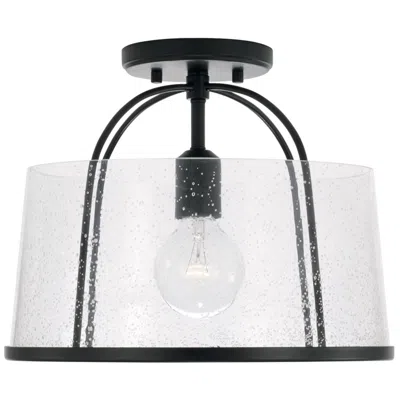 Capital Lighting Homeplace Lighting Madison 1 Light Semi Flush 13" Matte Black