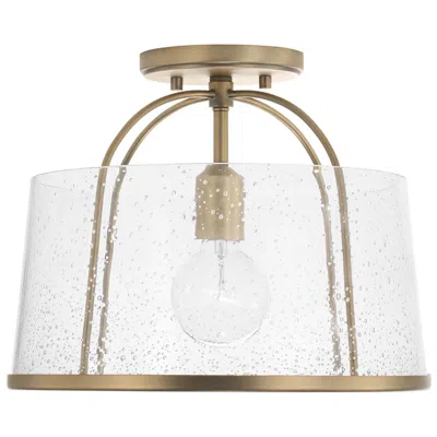 Capital Lighting Homeplace Lighting Madison 1 Light Semi-flush 13" Aged Brass