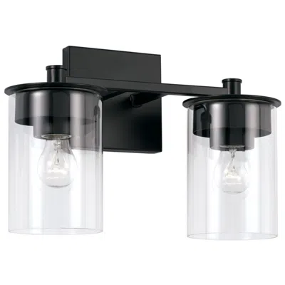 Capital Lighting Homeplace Lighting Mason 2 Light Vanity 13.75" Matte Black