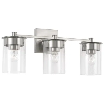 Capital Lighting Homeplace Lighting Mason 3 Light Vanity 21.25" Brushed Nickel