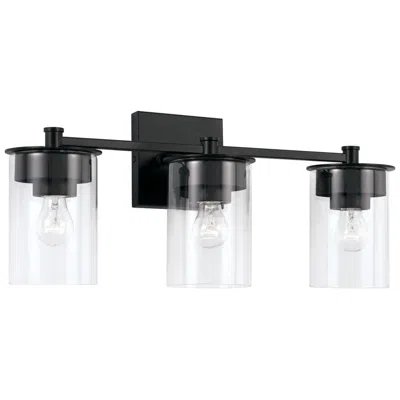 Capital Lighting Homeplace Lighting Mason 3 Light Vanity 21.25" Matte Black