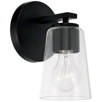 Capital Lighting Homeplace Lighting Portman 1 Light Sconce 5" Matte Black