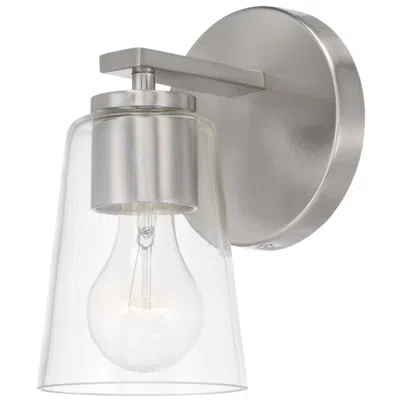 Capital Lighting Homeplace Lighting Portman 1 Light Sconce Brushed Nickel In Multi