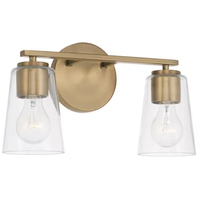 Capital Lighting Homeplace Lighting Portman 2 Light Vanity Aged Brass