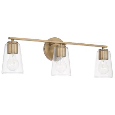 Capital Lighting Homeplace Lighting Portman 3 Light Vanity Aged Brass In Multi