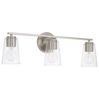 Capital Lighting Homeplace Lighting Portman 3 Light Vanity Brushed Nickel In Multi