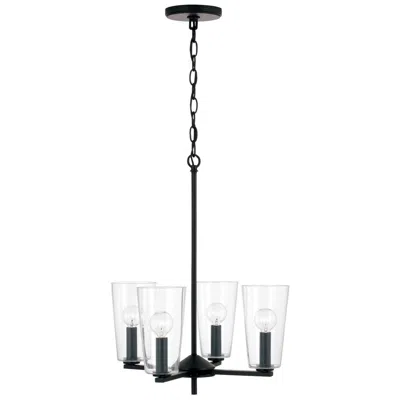 Capital Lighting Homeplace Lighting Portman 4 Light Pendant 17.5" Matte Black
