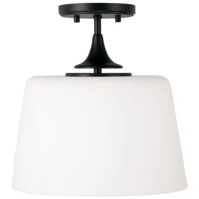 Capital Lighting Homeplace Lighting Presley 1 Light Semi Flush 11.75" Matte Black