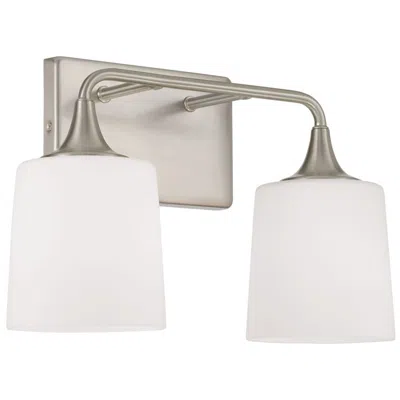 Capital Lighting Homeplace Lighting Presley 2 Light Vanity 16" Brushed Nickel In Multi