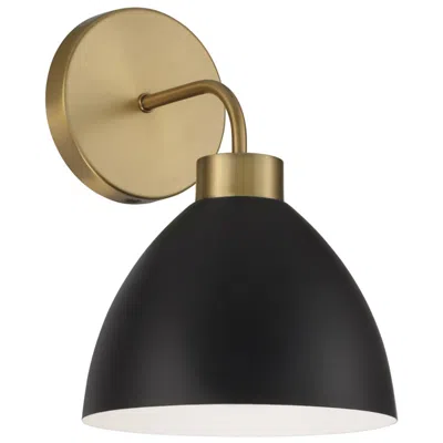 Capital Lighting Homeplace Lighting Ross 1 Light Sconce Aged Brass And Black