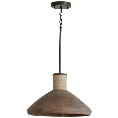 Capital Lighting Jacob 1 Light Pendant Grey Wash And Iron Silk In Brown