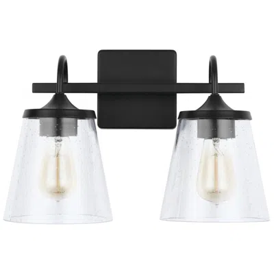 Capital Lighting Jayne 2 Light Vanity 15.25" Matte Black