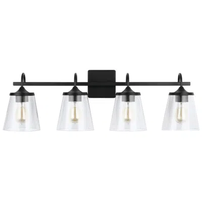 Capital Lighting Jayne 4 Light Vanity 33.25" Matte Black