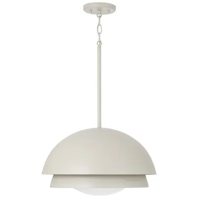 Capital Lighting Jensen 1 Light Pendant 17.25" Taupe