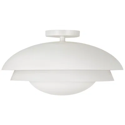 Capital Lighting Jensen 1 Light Semi Flush 17.75" Matte White