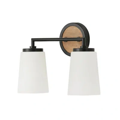 Capital Lighting Jonah 2 - Light Dimmable Vanity Light In Matte Black;brushed Brass