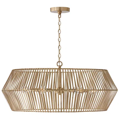Capital Lighting Kaiya 31" Wide Matte Brass 6-light Modern Chandelier