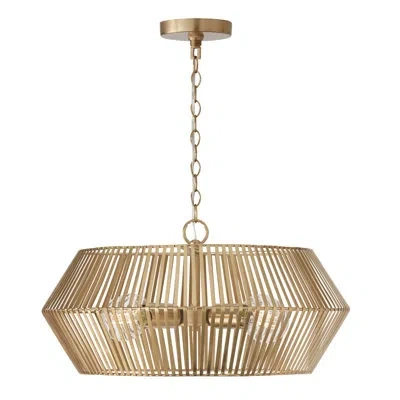 Capital Lighting Kaiya 4 - Light Geometric Pendant In Brass
