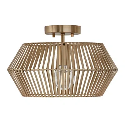 Capital Lighting Kaiya Semi Flush Mount In Matte Brass