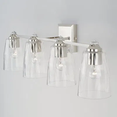 Capital Lighting Laurent 4-light Dimmable Chrome/polished Nickel Vanity Light In Chrome,polished Nickel