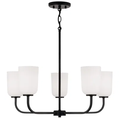 Capital Lighting Lawson 26" Wide Matte Black 5-light Chandelier