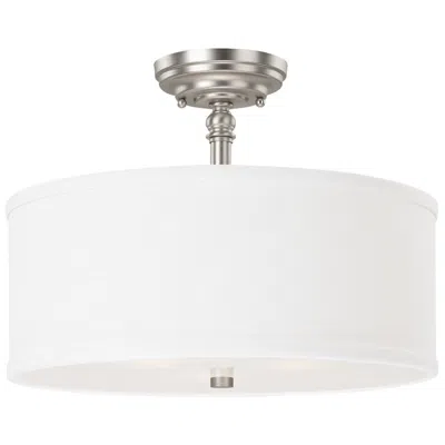Capital Lighting Loft 3 Light Semi-flush 15.25" Matte Nickel