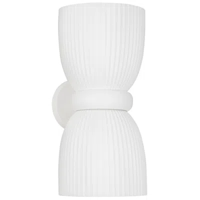 Capital Lighting Mallory 2 Light Sconce 8" Ceramic White