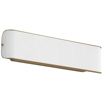 Capital Lighting Marcell 1 Light Vanity 23.25" Aged Brass In White