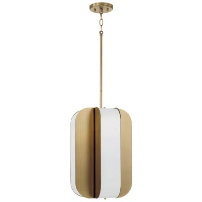 Capital Lighting Marcell 4 Light Pendant 12" Aged Brass