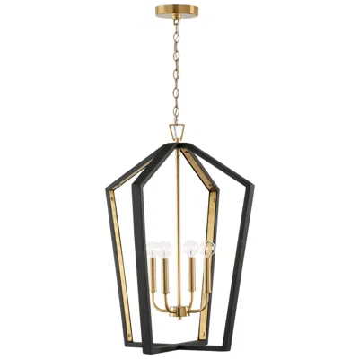 Capital Lighting Maren 20" Wide Black And Brass Pendant Modern Chandelier