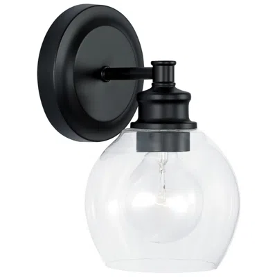Capital Lighting Mid Century 1 Light Sconce 5.75" Matte Black