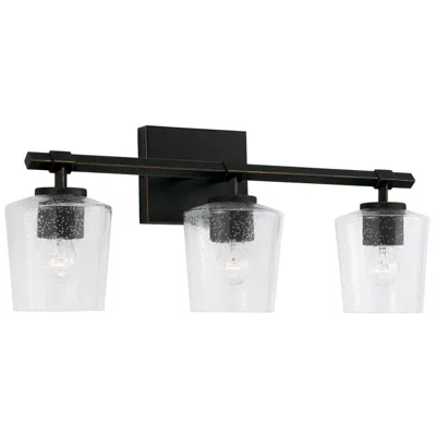 Capital Lighting Ogden 3 Light Vanity 23.5" Brushed Black Iron