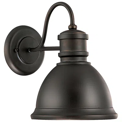 Capital Lighting Outdoor 1 Light Outdoor Wall Lantern 9" Old Bronze In Black