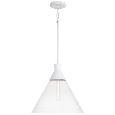 Capital Lighting Paloma 1 Light Pendant 15" Textured White