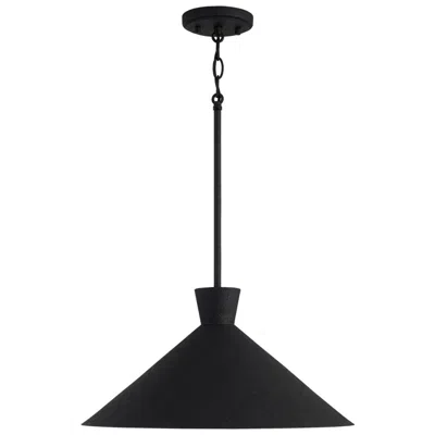 Capital Lighting Paloma 1 Light Pendant 17.75" Textured Black