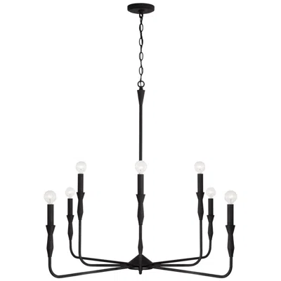 Capital Lighting Paloma 8 Light Chandelier Textured Black
