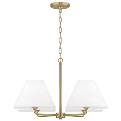Capital Lighting Parson 4 Light Chandelier 27" Matte Brass