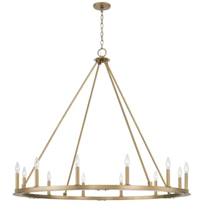 Capital Lighting Pearson 12 Light Chandelier 48.25" Aged Brass