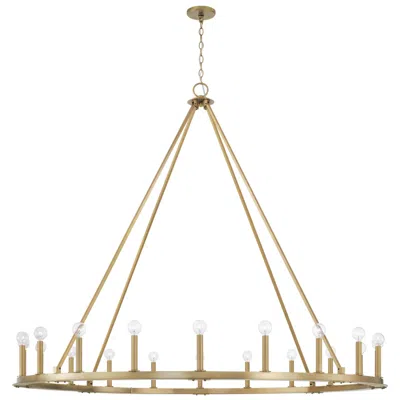 Capital Lighting Pearson 20 Light Chandelier 60" Aged Brass
