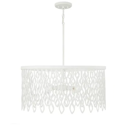 Capital Lighting Pheobe 4 Light Pendant 24" Matte White