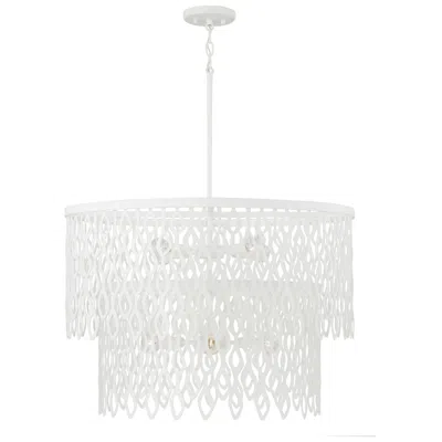Capital Lighting Pheobe 7 Light Pendant 27" Matte White