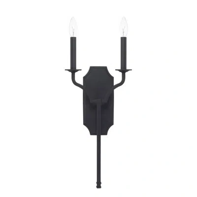 Capital Lighting Ravenwood 2-light Candle Wall Light In Matte Black