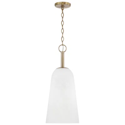 Capital Lighting Romy 1 Light Pendant 10" Matte Brass