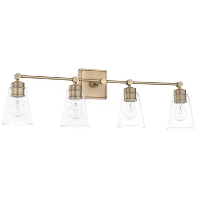 Capital Lighting Rory 4 Light Vanity Aged Brass In Gold