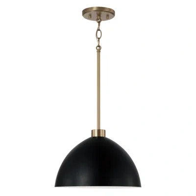 Capital Lighting Ross 1 - Light Dome Pendant In Black