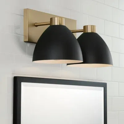Capital Lighting Ross 2 - Light Dimmable Vanity Light In Black