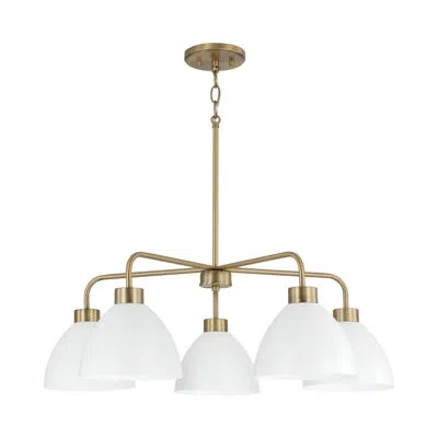 Capital Lighting Ross 5 - Light Dimmable Chandelier In White