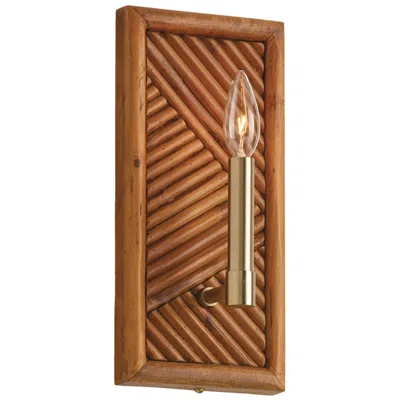Capital Lighting Soleil 13" High Matte Brass And Natural Bamboo Wall Sconce
