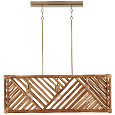 Capital Lighting Soleil 35 1/2" Wide Matte Brass 3-light Linear Pendant